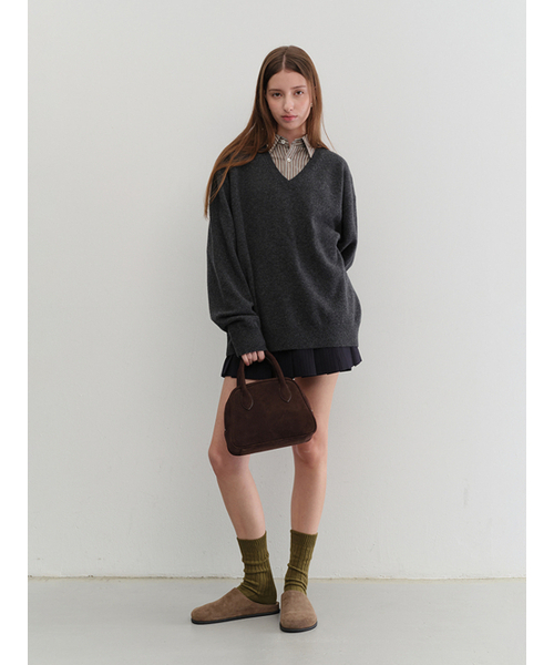 DUNST(ダンスト)の「SUEDE BOSTON TOTE BAG_UDBA5F202_DEEP BROWN(トートバッグ・レディース・ダークブラウン・FREE)」の3枚目の写真