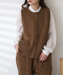 EMAGO 花びら刺繍ベスト