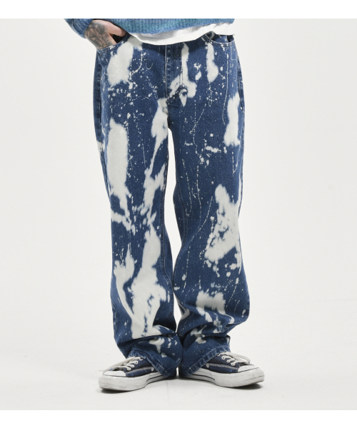 EXTRAORDINARY(エクストラオーディナリー)の「BLEACHED DENIM PANTS BLUE(デニムパンツ・メンズ・その他・LARGE/MEDIUM/X-LARGE)」の1枚目の写真