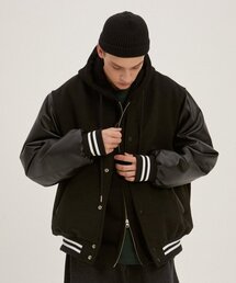 MOO（エムオーオー）の「ベーシックスタジアムジャケット - ブラック（スタジャン）」