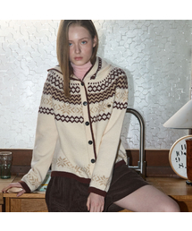 NORDIC HOODIE KNIT CARDIGAN_4COLOR