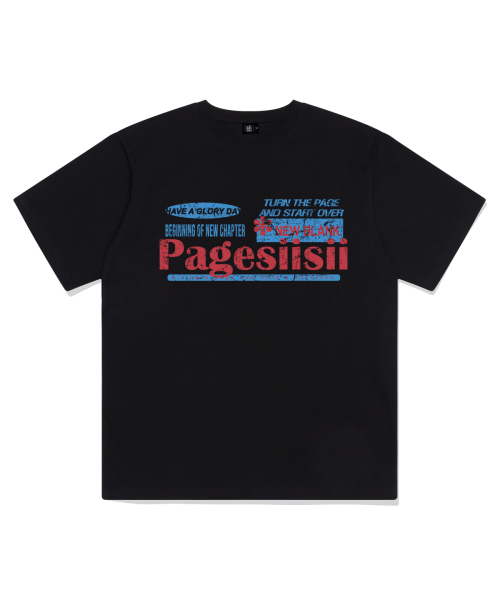 PAGESIISII(ページシシ)の「ヴィンテージブランクプリント半袖Tシャツブラック(Tシャツ/カットソー・レディース・その他・SMALL/MEDIUM/LARGE)」の1枚目の写真