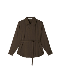 Dakota Belt Blouse _ Brown