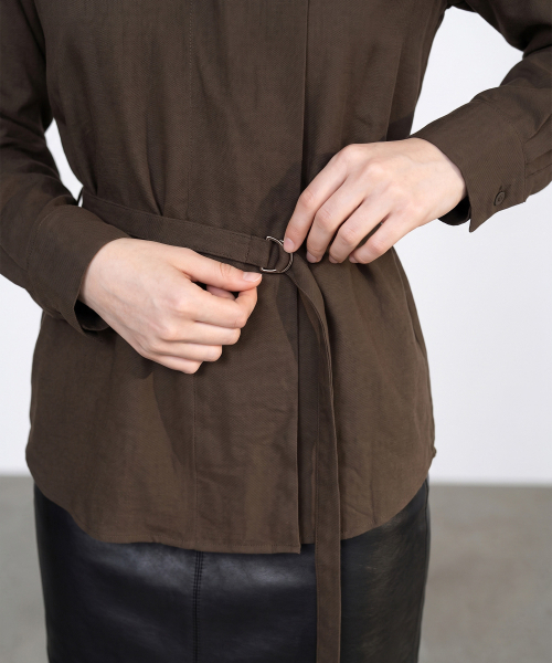 MAYVERU（メイバーユー）の「Dakota Belt Blouse _ Brown（シャツ/ブラウス・レディース・その他・F）」の8枚目の写真