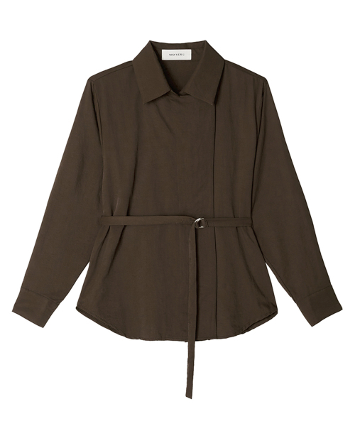 MAYVERU（メイバーユー）の「Dakota Belt Blouse _ Brown（シャツ/ブラウス・レディース・その他・F）」の7枚目の写真
