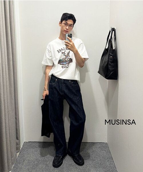 EXCONTAINER（エックスコンテナ）の「ボタンクロシェハーフシャツ（ブラック）（シャツ/ブラウス・メンズ・その他・MEDIUM/LARGE/X-LARGE）」の9枚目の写真