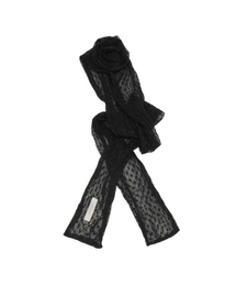 HETIT（ヘティ）の「リンクルドットローズスカーフ（ブラック）（バンダナ/スカーフ）」
