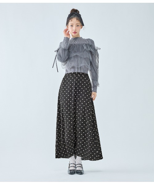 PEACH JOHN（ピーチジョン）の「ドットナロースカート（スカート・レディース・ブラック/アイボリー・ONE SIZE）」の21枚目の写真