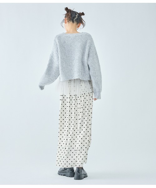 PEACH JOHN（ピーチジョン）の「ドットナロースカート（スカート・レディース・ブラック/アイボリー・ONE SIZE）」の6枚目の写真