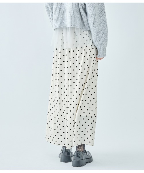 PEACH JOHN（ピーチジョン）の「ドットナロースカート（スカート・レディース・ブラック/アイボリー・ONE SIZE）」の12枚目の写真