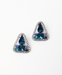 トライアングルビジューピアス