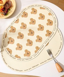 pyornim（ピョルニム）の「【26年春夏新作】【2Pセット】くまさん防水ランチョンマット（ランチョンマット/テーブルウェア）」