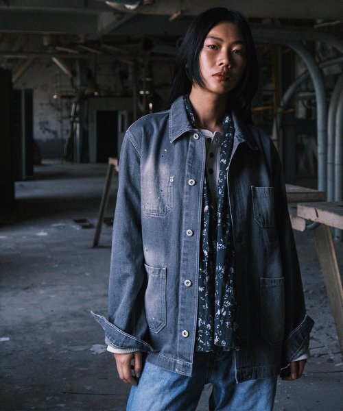 VDR（ブイディアール）の「FIVE -POCKET CHORE JACKET [Bleach Grey]（デニムジャケット・メンズ・その他・LARGE/MEDIUM）」の2枚目の写真