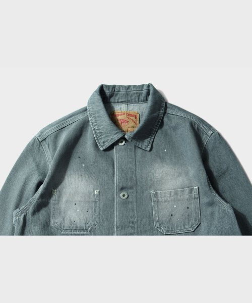 VDR（ブイディアール）の「FIVE -POCKET CHORE JACKET [Bleach Grey]（デニムジャケット・メンズ・その他・LARGE/MEDIUM）」の3枚目の写真