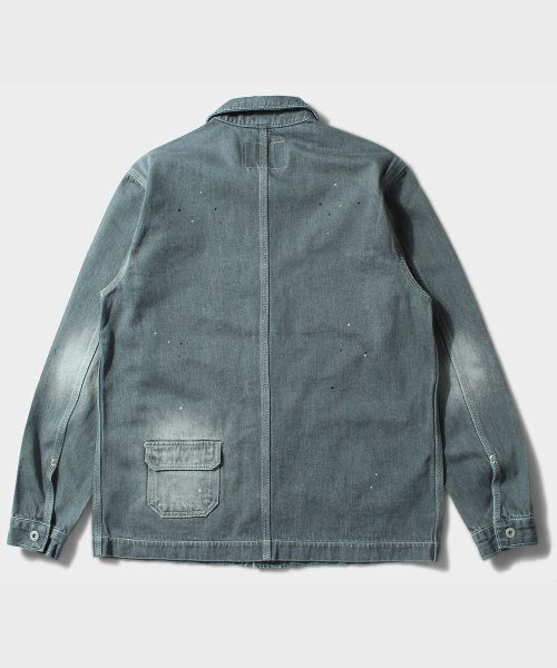 VDR（ブイディアール）の「FIVE -POCKET CHORE JACKET [Bleach Grey]（デニムジャケット・メンズ・その他・LARGE/MEDIUM）」の4枚目の写真