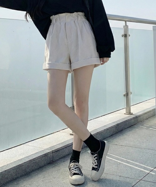 cammie(キャミー)の「コーデュロイショートパンツ(その他パンツ・レディース・ブラウン/アイボリー/ブラック・M/L)」の5枚目の写真