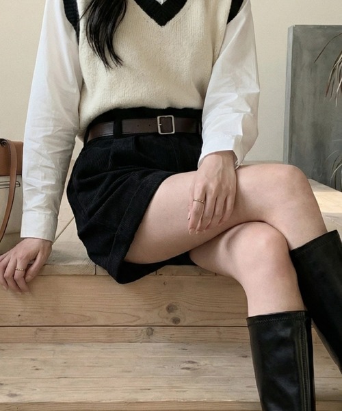 cammie(キャミー)の「コーデュロイショートパンツ(その他パンツ・レディース・ブラウン/アイボリー/ブラック・M/L)」の11枚目の写真