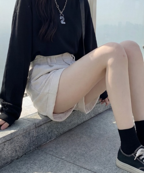 cammie(キャミー)の「コーデュロイショートパンツ(その他パンツ・レディース・ブラウン/アイボリー/ブラック・M/L)」の7枚目の写真