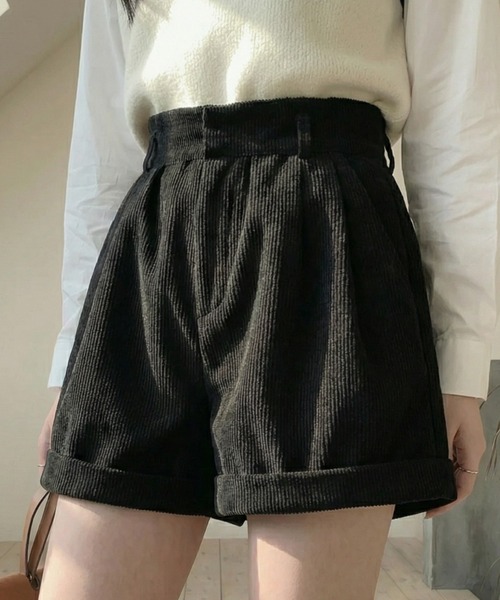 cammie(キャミー)の「コーデュロイショートパンツ(その他パンツ・レディース・ブラウン/アイボリー/ブラック・M/L)」の9枚目の写真