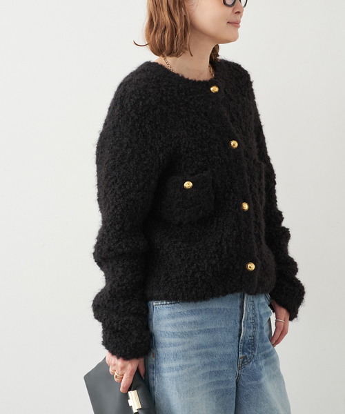 Deuxieme Classe（ドゥーズィエムクラス）の「*Knit ジャケット（その他アウター・レディース・ブラック・FREE）」の3枚目の写真