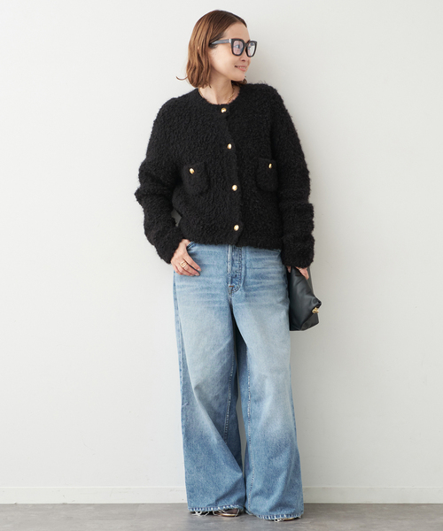 Deuxieme Classe（ドゥーズィエムクラス）の「*Knit ジャケット（その他アウター・レディース・ブラック・FREE）」の6枚目の写真