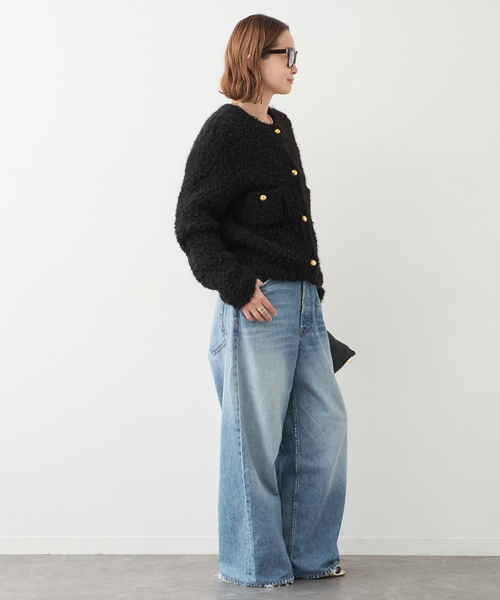 Deuxieme Classe（ドゥーズィエムクラス）の「*Knit ジャケット（その他アウター・レディース・ブラック・FREE）」の7枚目の写真