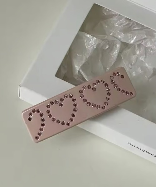 ハートストーン ヘアバレッタ クリップ（バレッタ/ヘアクリップ