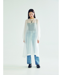 シフォンミディドレス