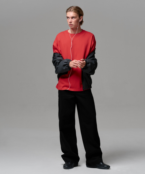ERA(エラ)の「MEN ERA STRAIGHT FIT DENIM PANTS - BLACK(デニムパンツ・メンズ・ブラック・MEDIUM/LARGE)」の4枚目の写真