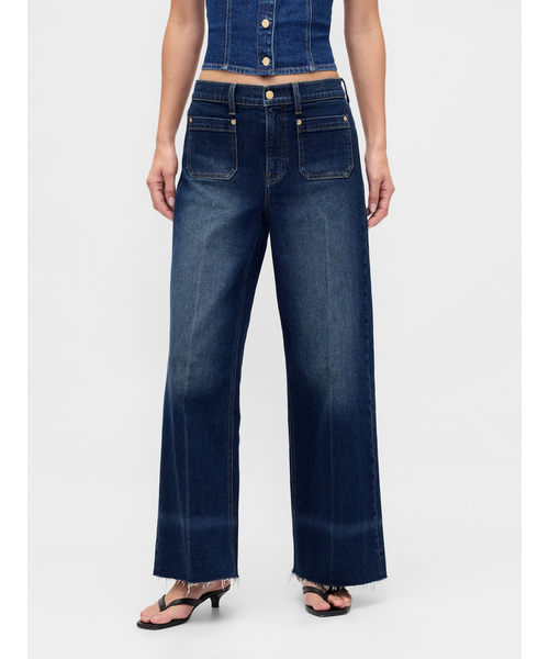 GAP（ギャップ）の「ハイライズ ストライドワイドデニム（デニムパンツ・レディース・インディゴブルー・23/24/25/26/27/28/30/29）」の3枚目の写真