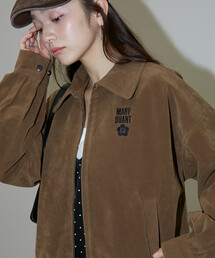 PUBLUX | MARY QUANT × PUBLUX/マリークワント スエードタッチ ワンポイント刺繍 ジャケット(ブルゾン)