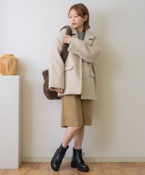 RETRO GIRL（レトロガール）の「もこもこショルダーバッグ（ショルダーバッグ・レディース・ブラウン/オフホワイト/ブラック系その他・ONE SIZE）」の18枚目の写真