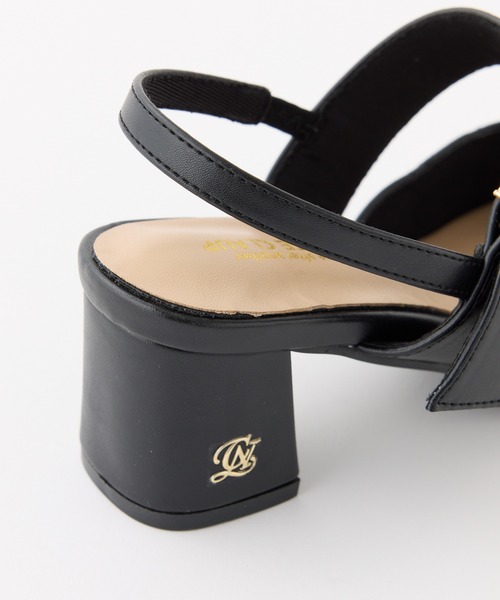 one after another NICE CLAUP（ワンアフターアナザーナイスクラップ）の「ビジューバックルキルティングミュール（パンプス・レディース・アイボリー/ブラック/ピンク・S/M/L）」の7枚目の写真