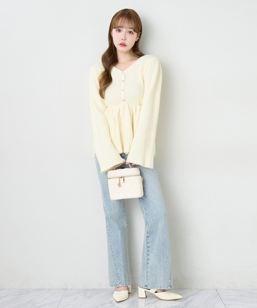 one after another NICE CLAUP（ワンアフターアナザーナイスクラップ）の「ビジューバックルキルティングミュール（パンプス・レディース・ブラック/アイボリー/ピンク・S/L/M）」の15枚目の写真