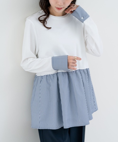 ANNA LUNA(アンナルナ)の「【ANNA LUNA】 大人フェミニン な 布帛切替 ペプラム トップス(Tシャツ/カットソー・レディース・ホワイト系その他/オフホワイト・MEDIUM)」の19枚目の写真