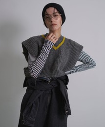 oll（オール）の「Dear line knit vest（ベスト）」