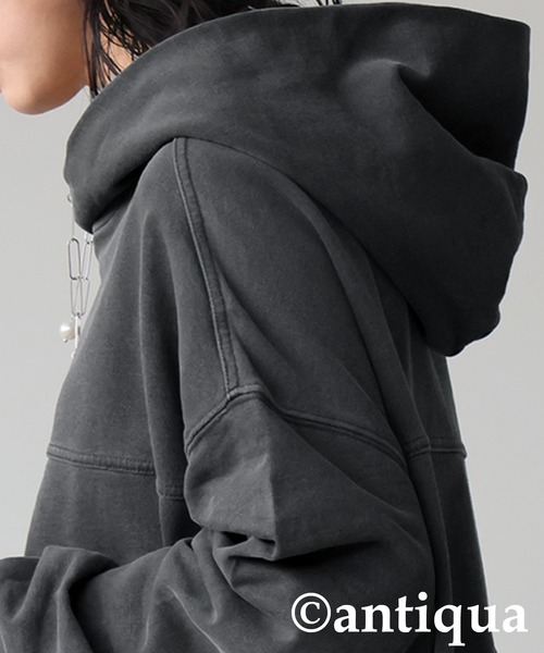 antiqua(アンティカ)の「フード付き ロングワンピース(ワンピース・レディース・ブラック/スミクロ・ONESIZE)」の10枚目の写真