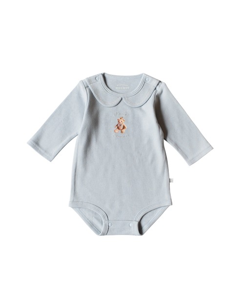 DADWAY(ダッドウェイ)の「mocmof ロイヤルベアボディスーツ(ロンパース・キッズ・アイボリー/サックスブルー・70/80)」の2枚目の写真
