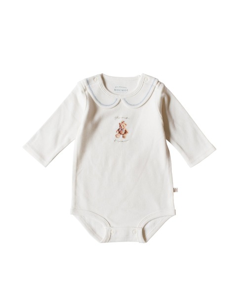 DADWAY(ダッドウェイ)の「mocmof ロイヤルベアボディスーツ(ロンパース・キッズ・アイボリー/サックスブルー・70/80)」の1枚目の写真