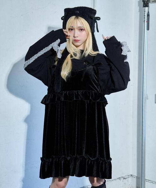Whinny(ホワイニー)の「Whinny/ディステニーシャイニングスターわんぴっぴ(ワンピース・レディース・グレー/ブルー/ブラック・FREE)」の1枚目の写真