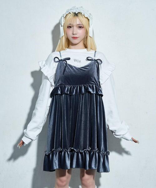 Whinny(ホワイニー)の「Whinny/ディステニーシャイニングスターわんぴっぴ(ワンピース・レディース・グレー/ブルー/ブラック・FREE)」の18枚目の写真