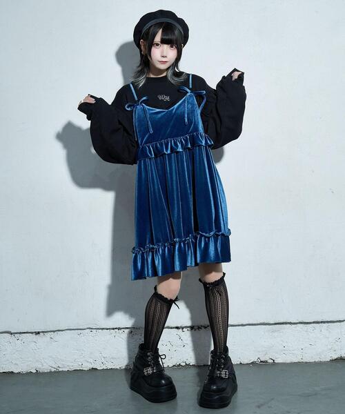 Whinny(ホワイニー)の「Whinny/ディステニーシャイニングスターわんぴっぴ(ワンピース・レディース・グレー/ブルー/ブラック・FREE)」の21枚目の写真