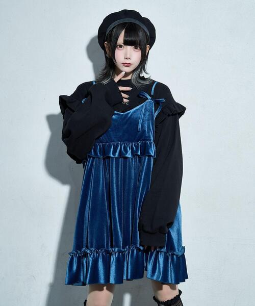 Whinny(ホワイニー)の「Whinny/ディステニーシャイニングスターわんぴっぴ(ワンピース・レディース・グレー/ブルー/ブラック・FREE)」の22枚目の写真