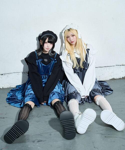 Whinny(ホワイニー)の「Whinny/ディステニーシャイニングスターわんぴっぴ(ワンピース・レディース・グレー/ブルー/ブラック・FREE)」の6枚目の写真