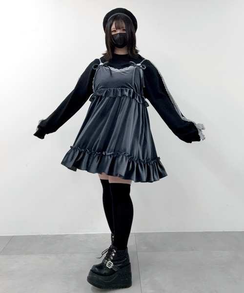Whinny(ホワイニー)の「Whinny/ディステニーシャイニングスターわんぴっぴ(ワンピース・レディース・グレー/ブルー/ブラック・FREE)」の5枚目の写真