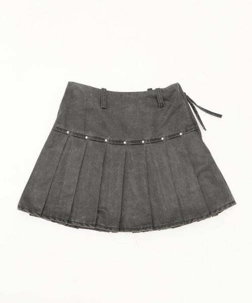dispark（ディスパーク）の「DISPARK/【26年春夏新作】スタッズデザインプリーツスカパン（スカート・レディース・ブラウン/ブラック・SMALL/MEDIUM）」の13枚目の写真