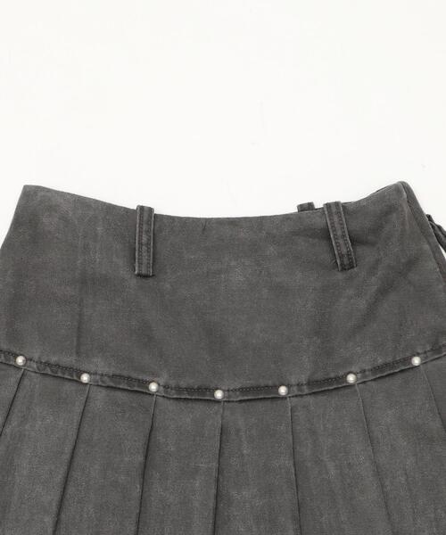 dispark（ディスパーク）の「DISPARK/【26年春夏新作】スタッズデザインプリーツスカパン（スカート・レディース・ブラウン/ブラック・SMALL/MEDIUM）」の14枚目の写真