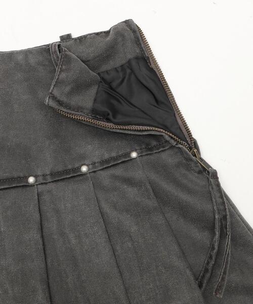 dispark（ディスパーク）の「DISPARK/【26年春夏新作】スタッズデザインプリーツスカパン（スカート・レディース・ブラウン/ブラック・SMALL/MEDIUM）」の16枚目の写真