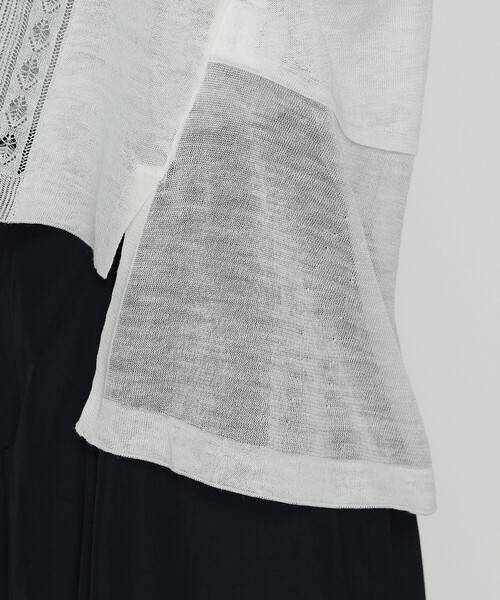 Gabardine K.T（ギャバジンケーティー）の「ハイグレードラミー シアー×ラメレースベスト（ベスト・レディース・ホワイト/ブラック・9号）」の13枚目の写真