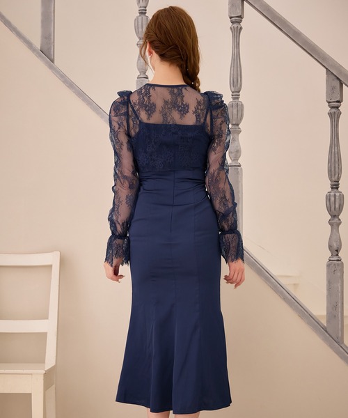 sugar nine(シュガーナイン)の「【ワンピース】レースボレロセットマーメイドキャミワンピース(ワンピース・レディース・ネイビー・LARGE/MEDIUM/SMALL)」の12枚目の写真